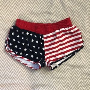American Flag Running Shorts